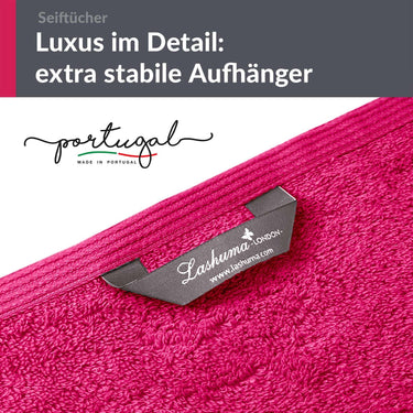 Waschlappen Set 30x30 cm 6 Stück Rot - Rhabarber