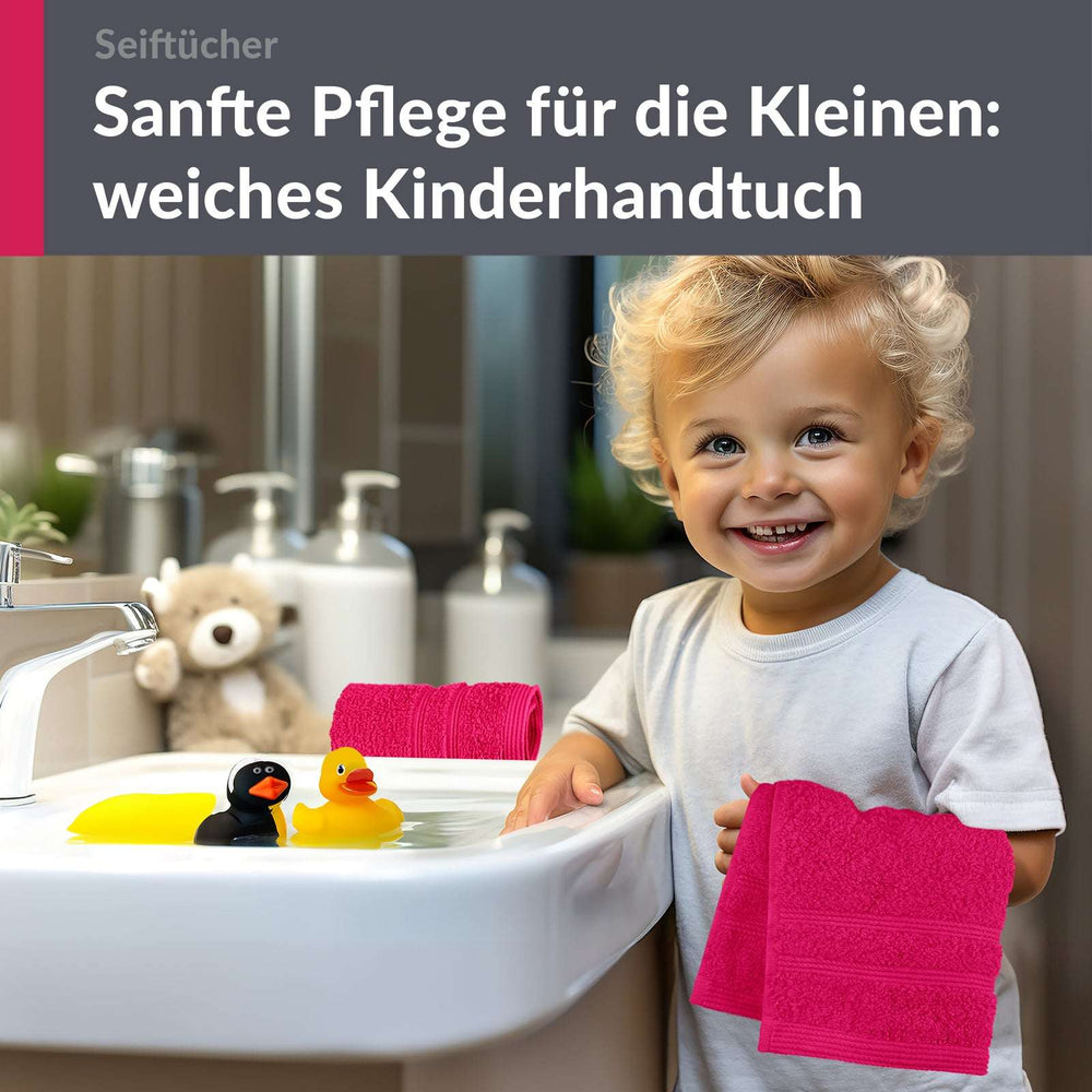 Waschlappen 30x30 cm 2er Set Rot - Rhabarber