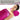 Duschtuch 2er Set 70x140 cm Pink - Purpur, Lugano Badetücher