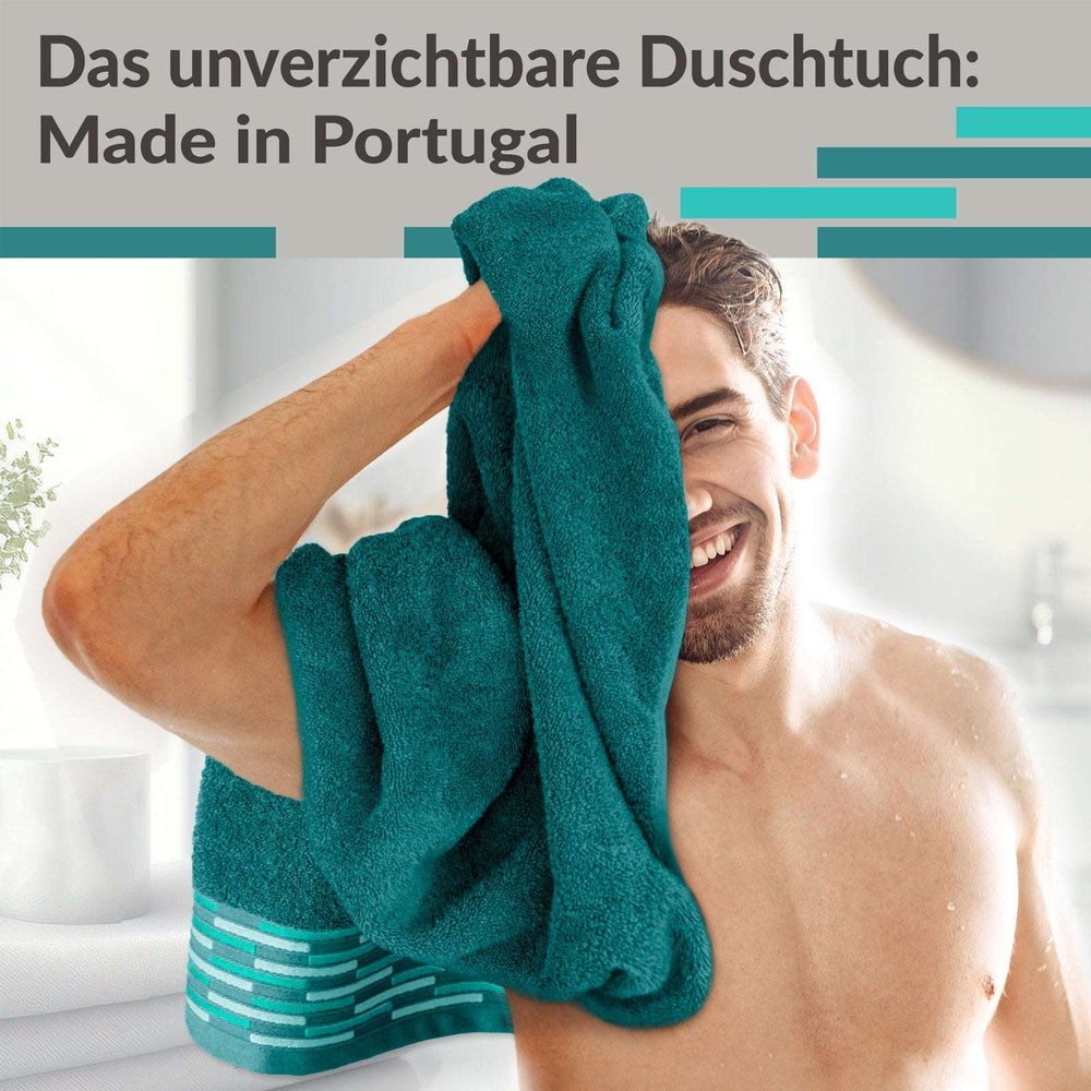 Duschtuch 2er Set 70x140 cm Grün - Opal, Lugano Badetücher