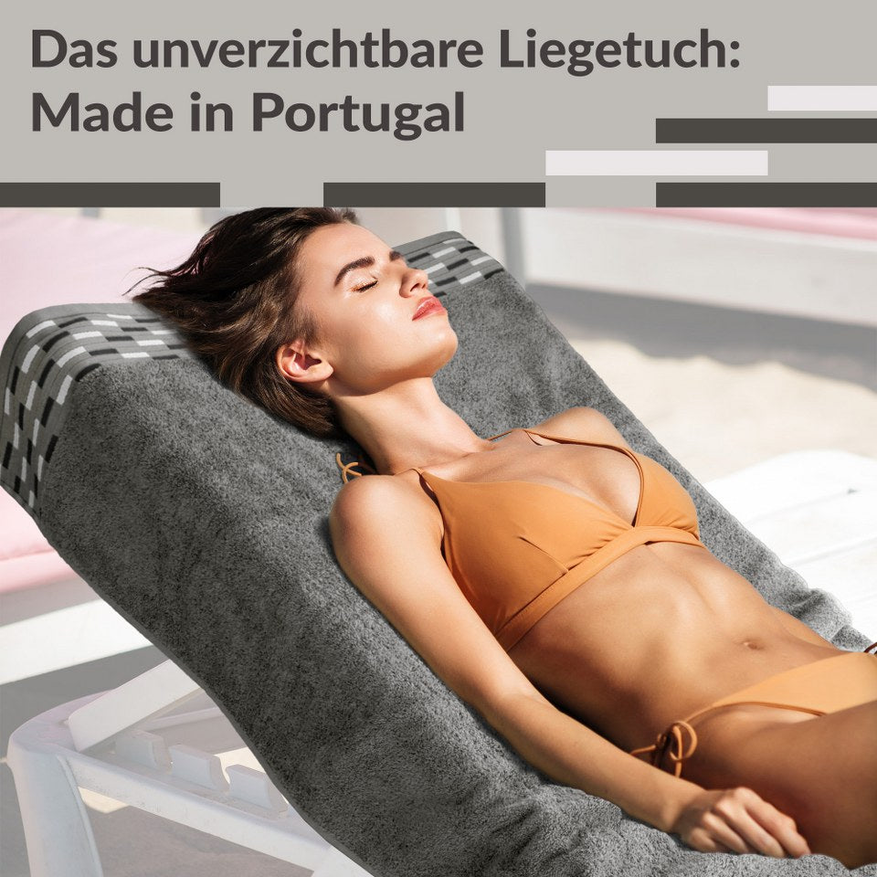 Saunahandtuch 90x180 cm Grau - Dunkel