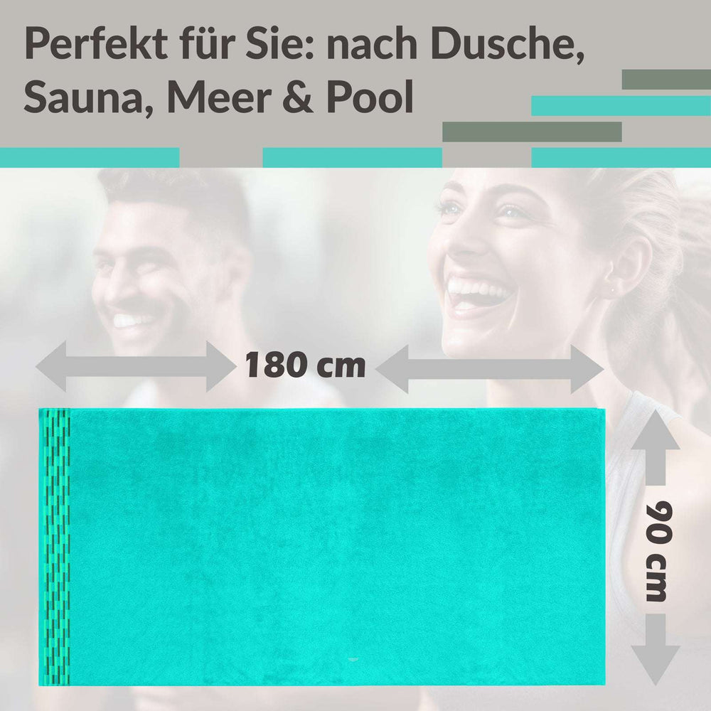 Saunahandtuch 90x180 cm Türkis - Meer