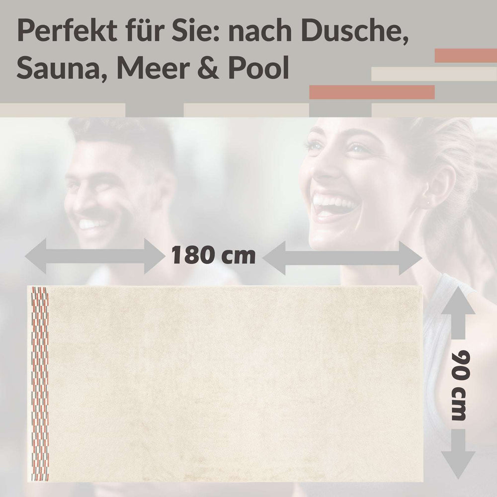 Saunahandtuch 90x180 cm Natur