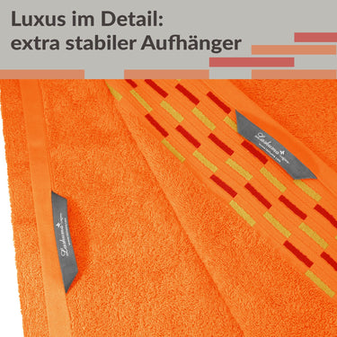 XL Saunahandtuch 80x200 cm superflauschig Orange – Blutorange