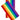 Regenbogen 2 er Handtuchset, Bunte Frotteetücher 50x100 cm