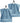 Seiftuch 30x30 cm, 2er Set Waschlappen Blau - Tauben