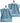 Seiftuch 30x30 cm, 2er Set Waschlappen Blau - Tauben