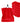 Seiftücher 30x30 cm, 6er Set Waschlappen Rot - Scharlach