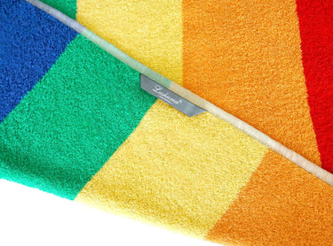 Regenbogen XXL Strandtuch mit Streifen 90x180 cm