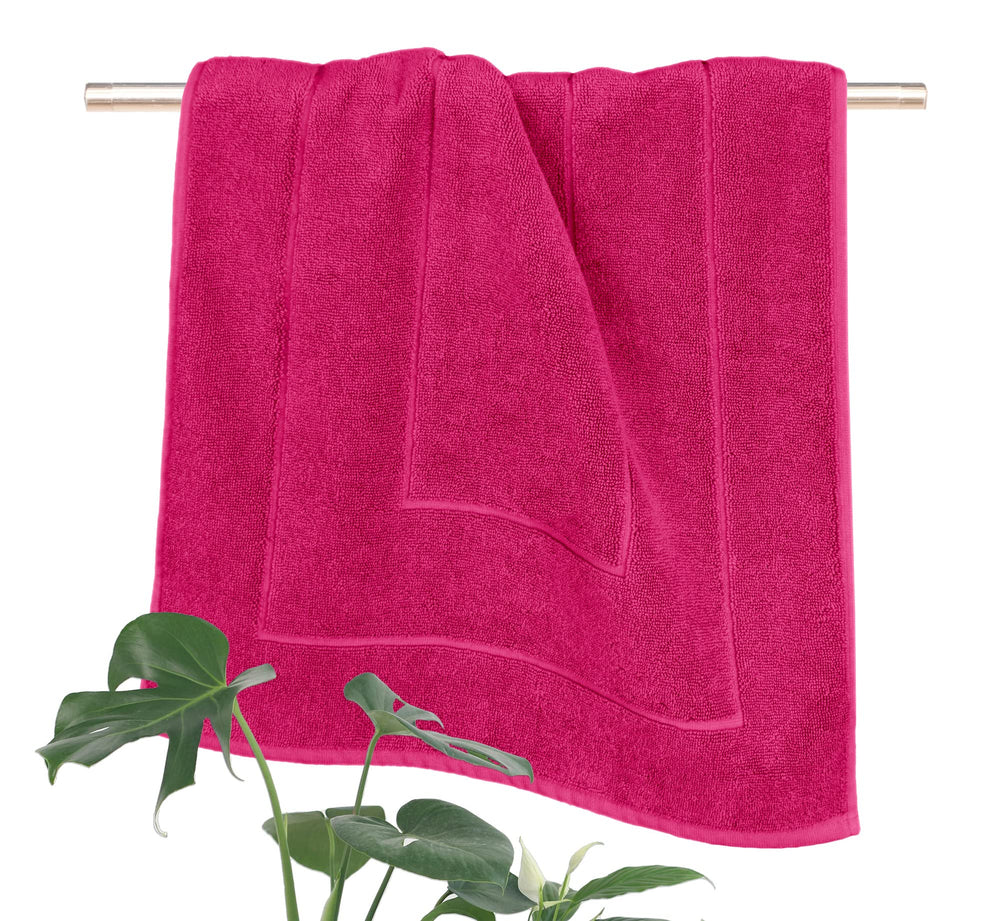Frottee Badematte 50x80 cm Rot - Rhabarber
