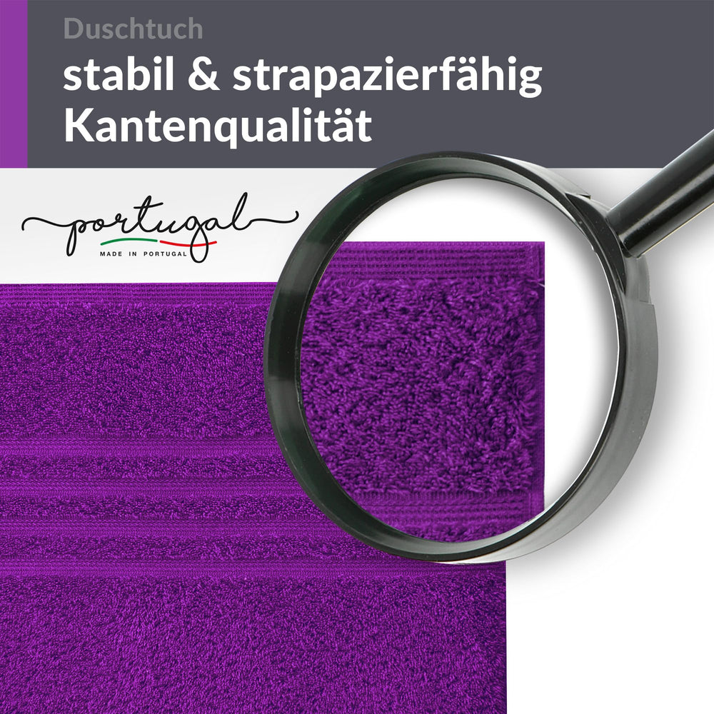 Duschtuch 70x140 cm 2er Set  Lila - Aubergine