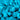 Handemade Schlingenteppich 50x70 cm, Blau - Pazifik