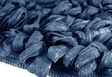 Handemade Schlingenteppich 50x70 cm, Blau - Jeans