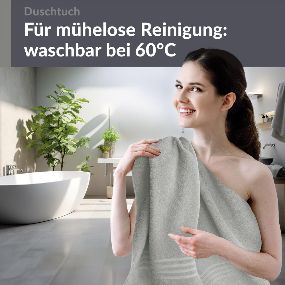 Duschhandtuch 70x140 cm Grau - Stein