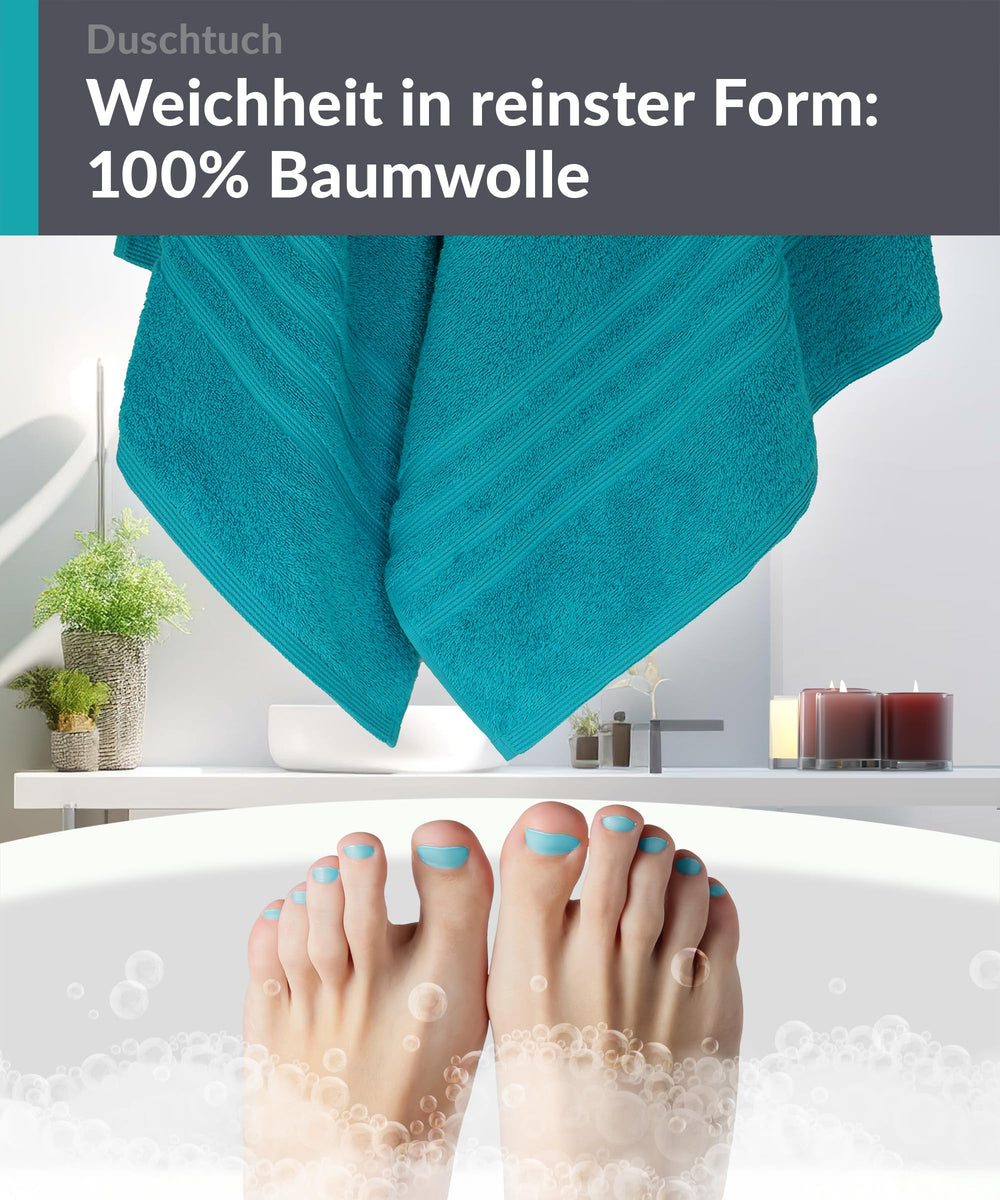 Duschtuch 70x140 cm 2er Set Grün - Nautic