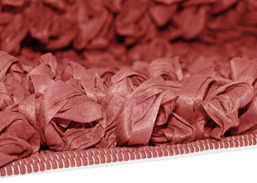 Handemade Schlingenteppich 50x70 cm, Rosa - Marsala