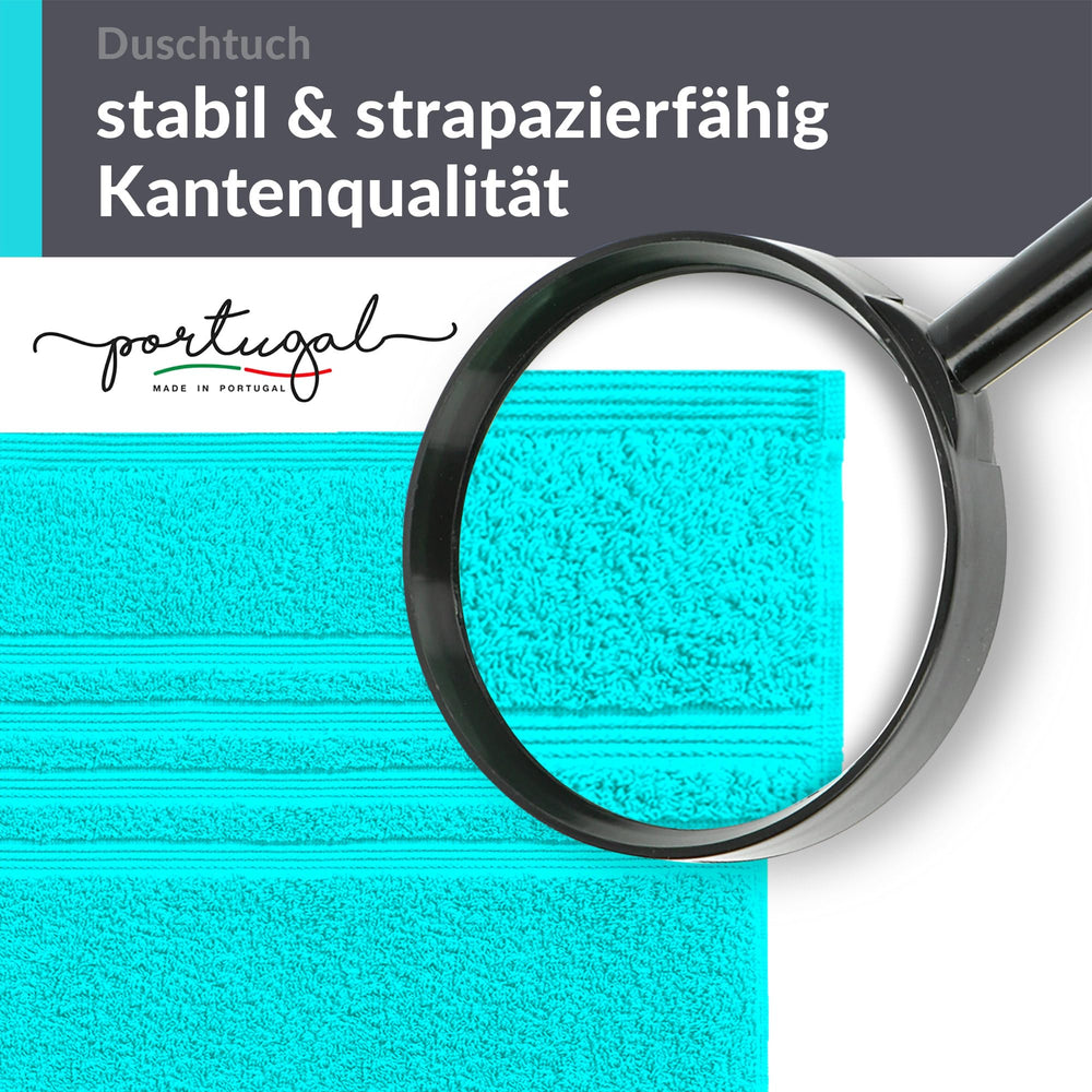 Duschtuch 70x140 cm 2er Set Türkis - Lagunen