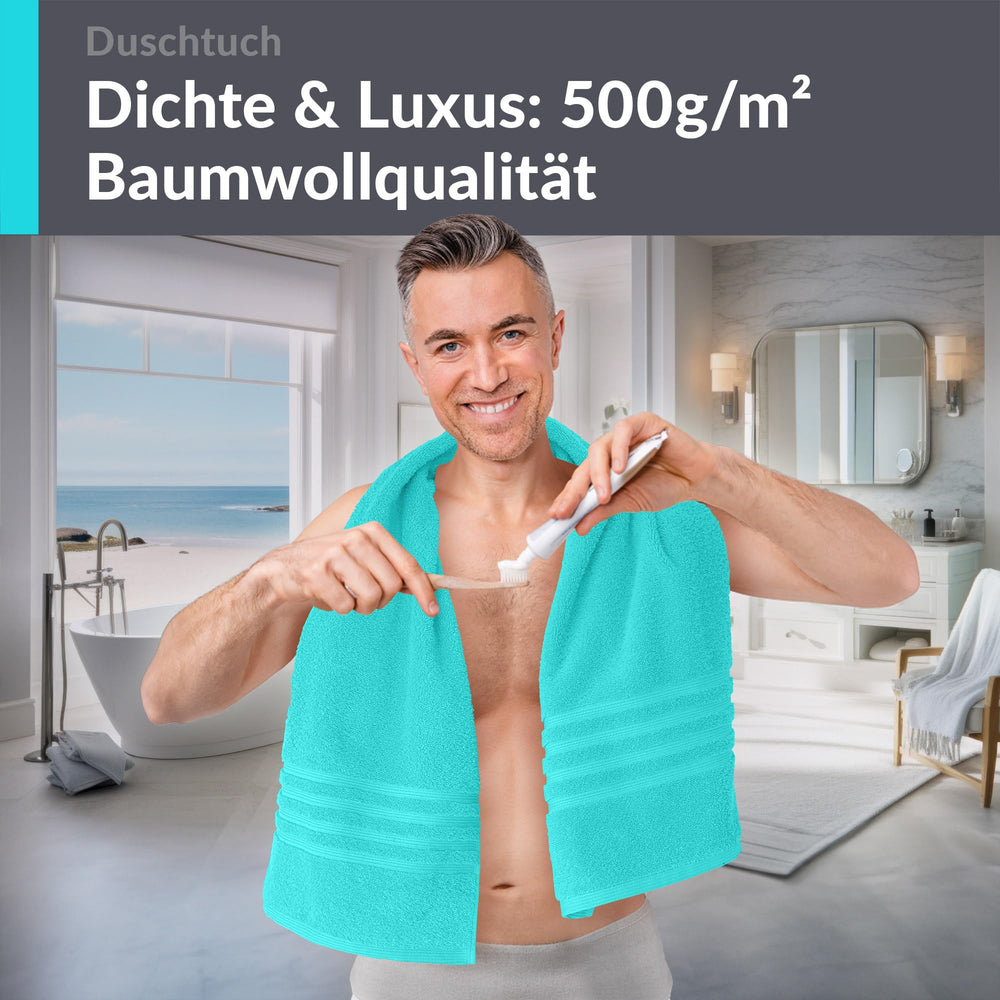 Duschhandtuch 70x140 cm Türkis - Lagunen