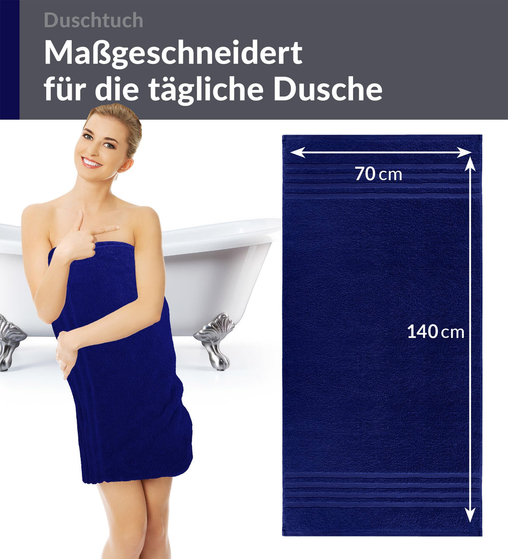 Duschhandtuch 70x140 cm Blau - Marine