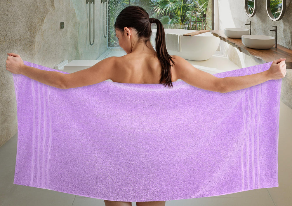 Duschtuch 70x140 cm 2er Set Lila - Flieder
