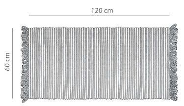 Handmade Läufer 60x120 cm Grün - Lind