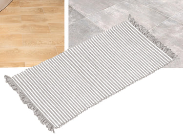 Handmade Läufer 60x120 cm Grau - Beige