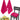 Küchenhandtücher Set 50x50 cm Rot - Rhabarber