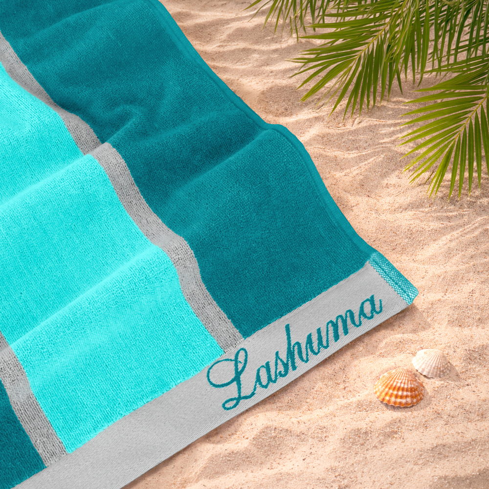 Strandtuch Porto Atlantic, Veloure - Frottee Badehandtuch 90x180 cm