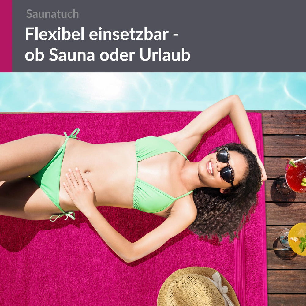 Saunahandtuch 70x200 cm Pink - Purpur