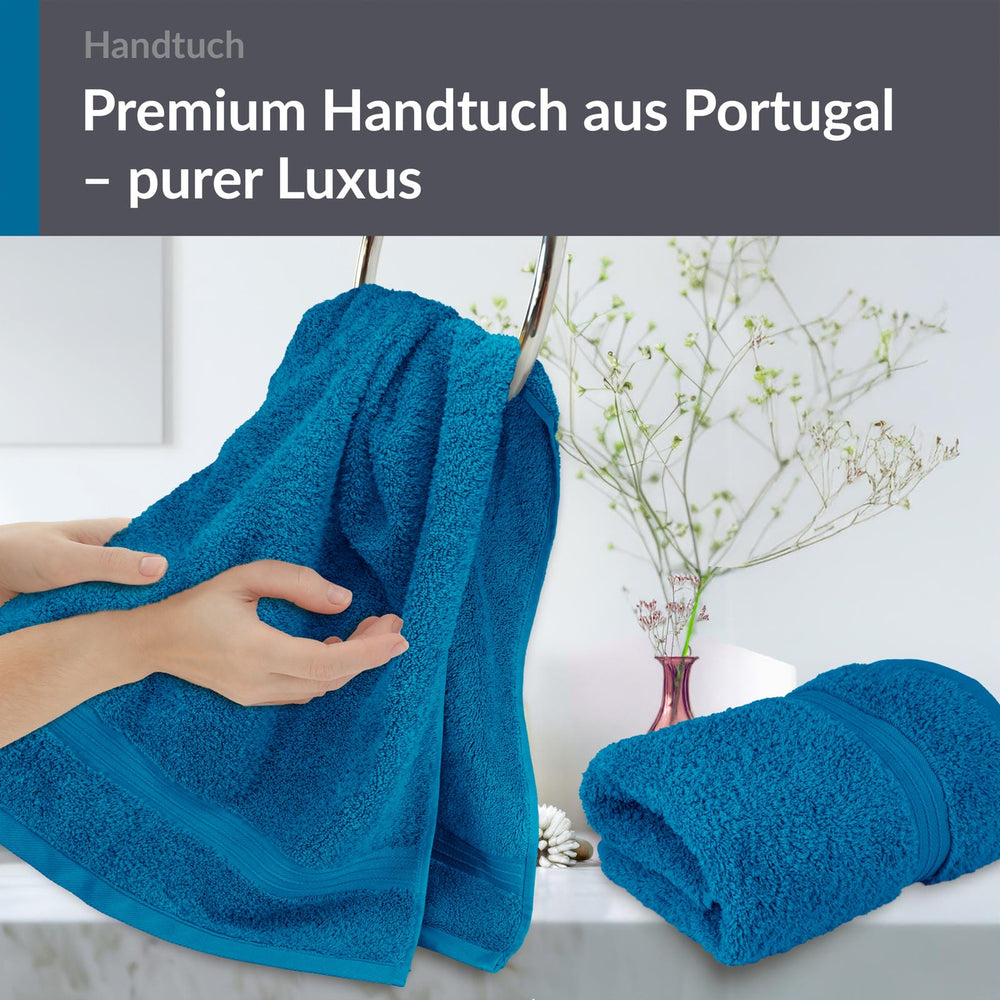 Handtuch Set 50x100 cm 2 Stück Blau - Petrol