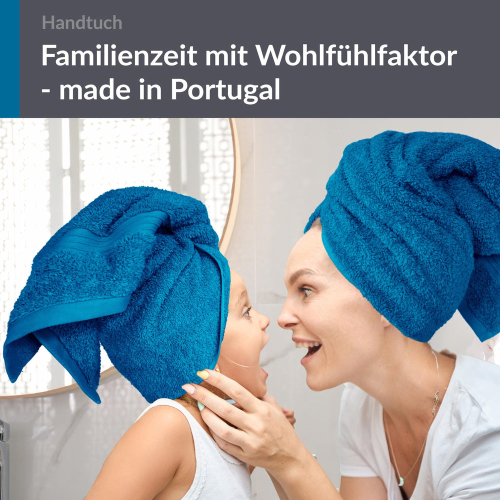 Handtuch Set 50x100 cm 2 Stück Blau - Petrol