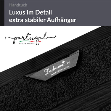 Handtuch Set 50x100 cm 2 Stück Schwarz