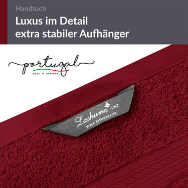 Handtuch Set 50x100 cm 2 Stück Rot - Rubin