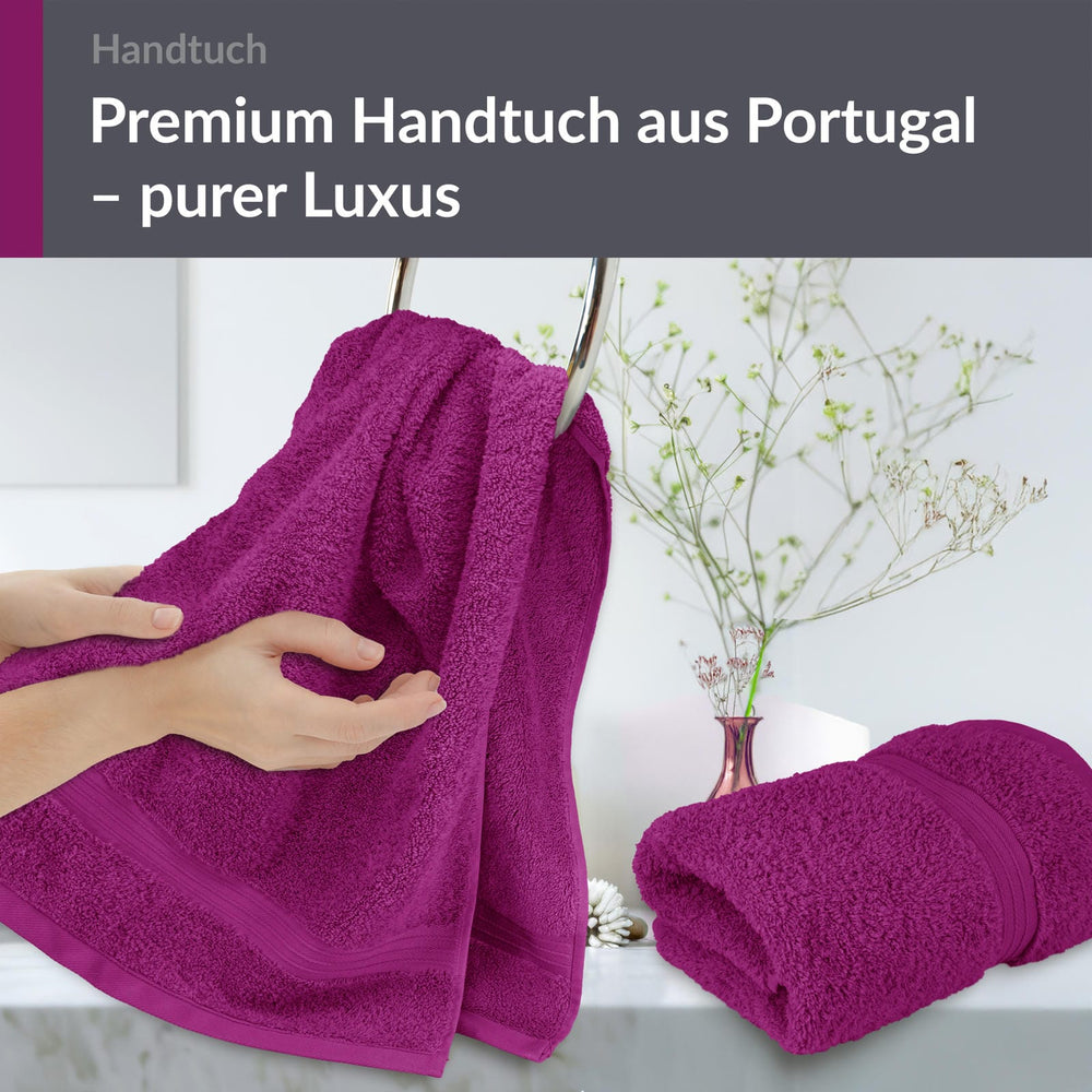 Handtuch Set 50x100 cm 2 Stück Lila - Orchidee