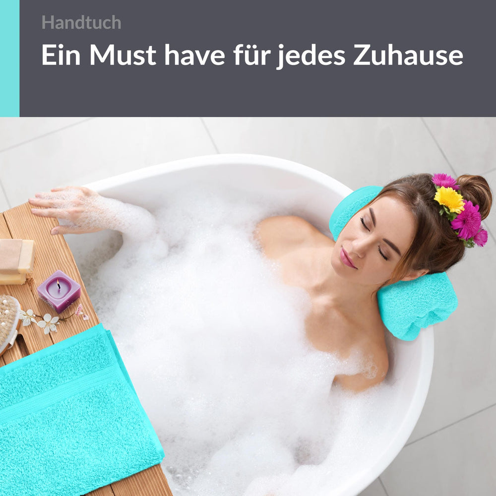 Handtuch Set 50x100 cm 2 Stück Türkis