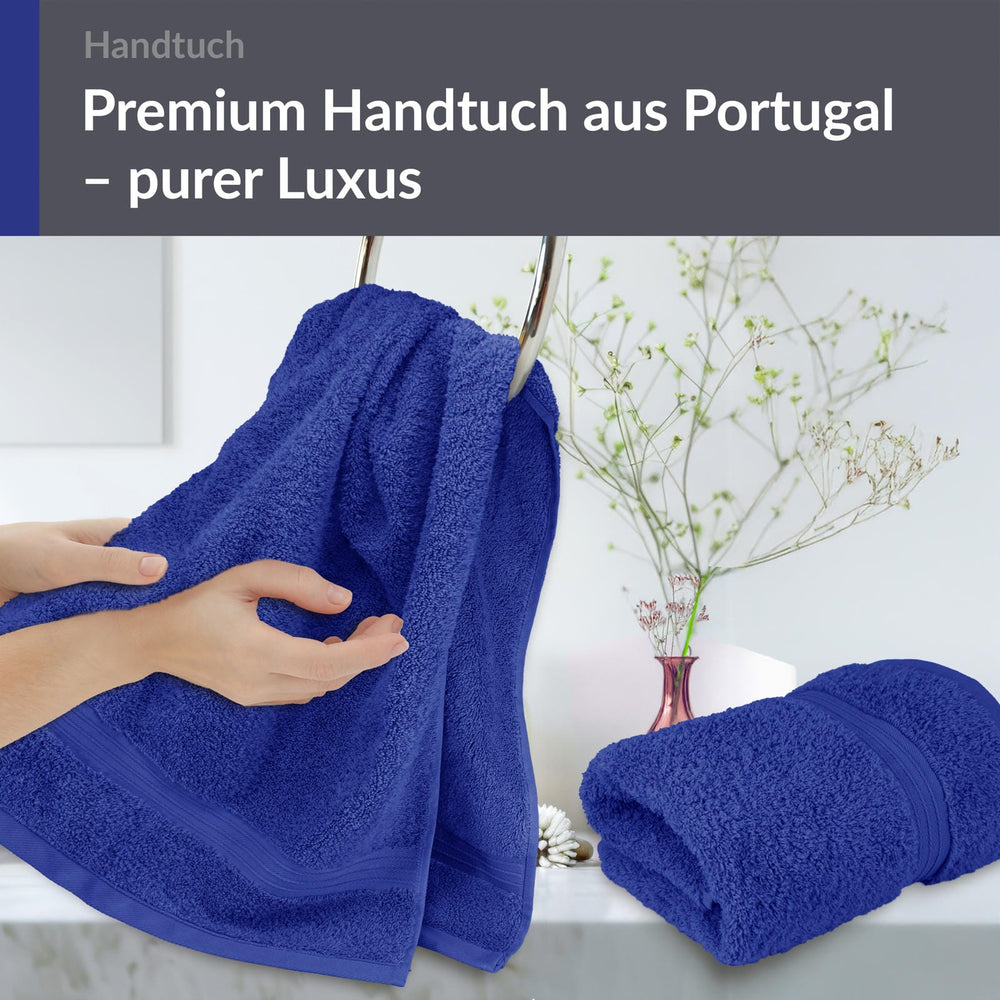 Handtuch Set 50x100 cm 2 Stück Blau - Königs