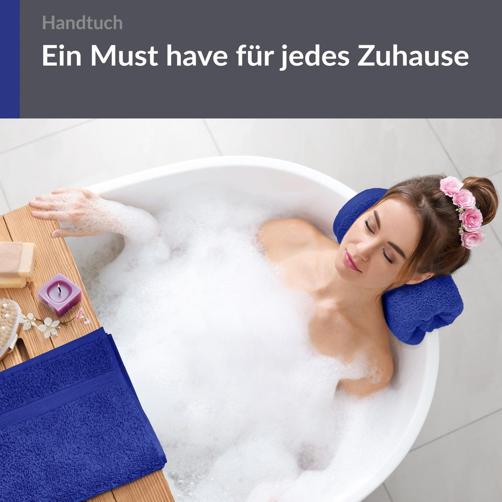 Handtuch Set 50x100 cm 2 Stück Blau - Königs