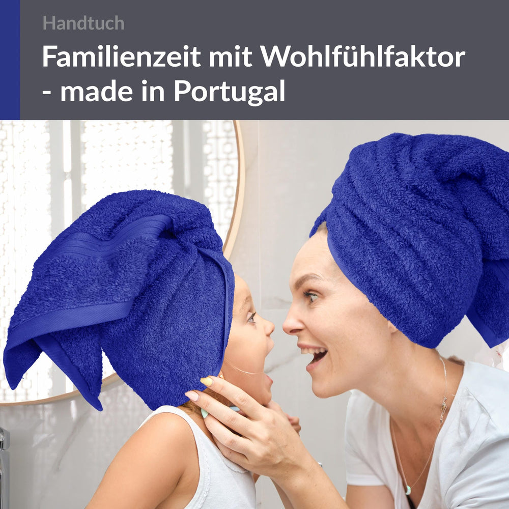 Handtuch Set 50x100 cm 2 Stück Blau - Königs