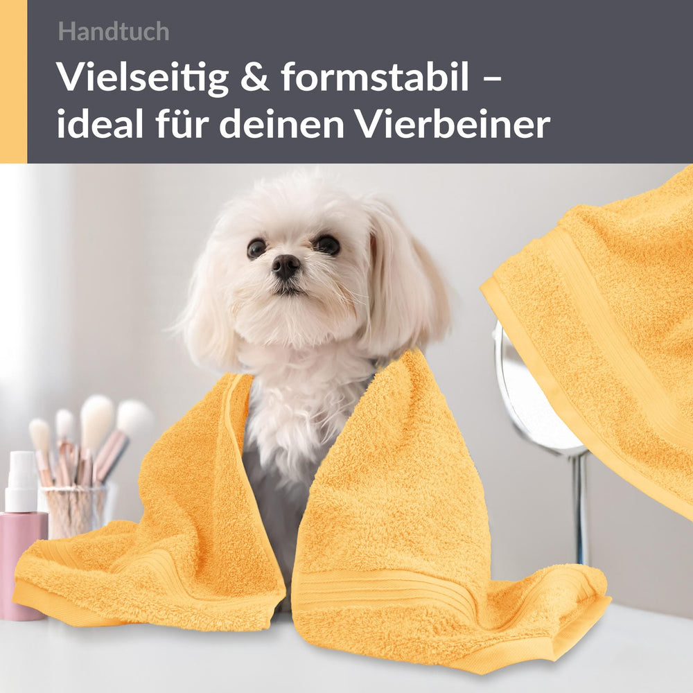 Handtuch Set 50x100 cm 2 Stück Gelb - Aprikosen