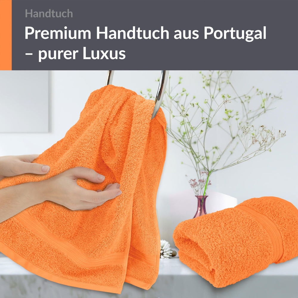 Handtuch Set 50x100 cm 2 Stück Orange - Blutorange