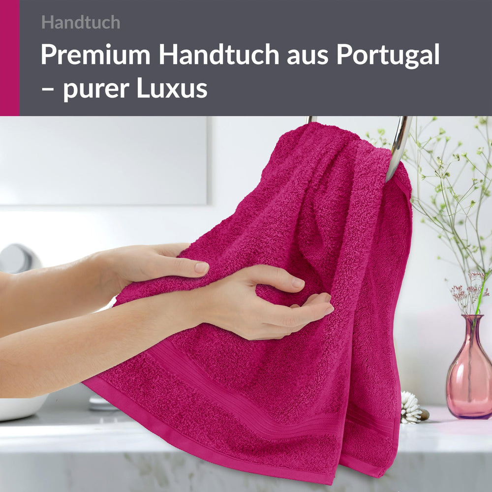 Frottee Handtuch 50x100 cm Pink - Purpur