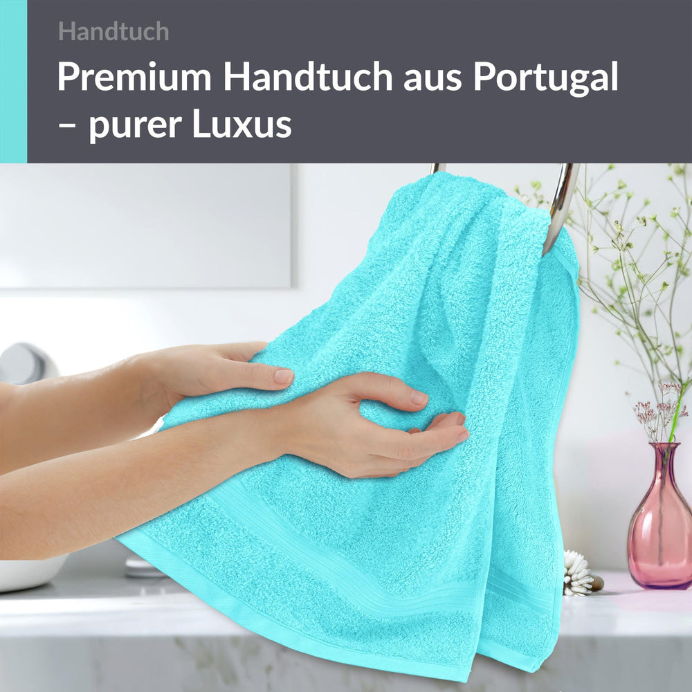 Frottee Handtuch 50x100 cm Türkis