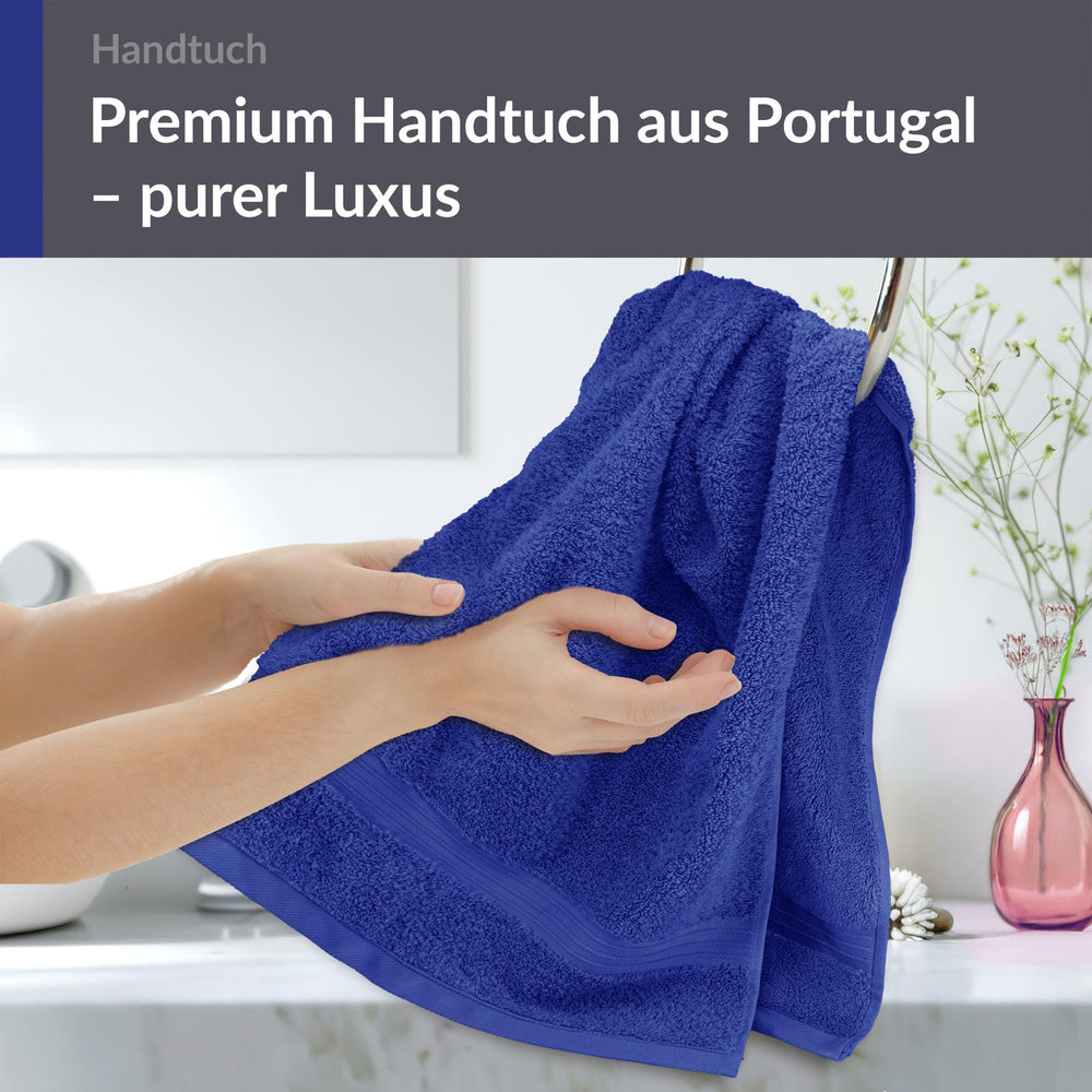 Frottee Handtuch 50x100 cm Blau - Königs