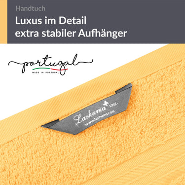 Frottee Handtuch 50x100 cm Gelb - Aprikosen