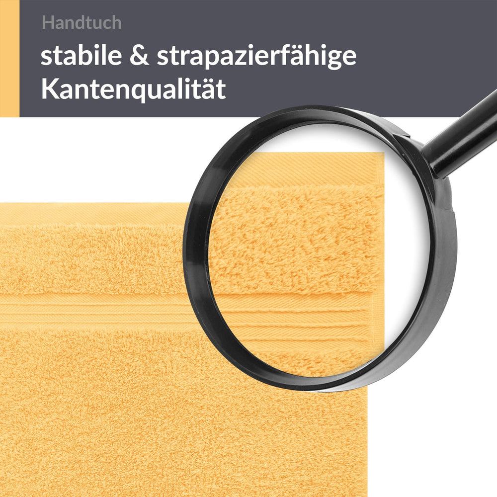 Frottee Handtuch 50x100 cm Gelb - Aprikosen