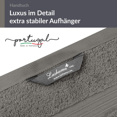 Frottee Handtuch 50x100 cm Grau - Dunkelgrau