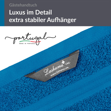 Gästehandtuch 30x50 cm 4er Set  Blau - Petrol