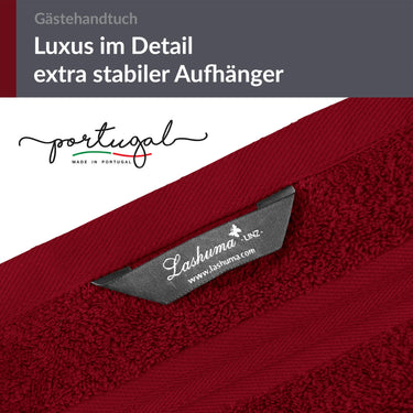 Gästehandtuch 30x50 cm 4er Set  Rot - Rubin