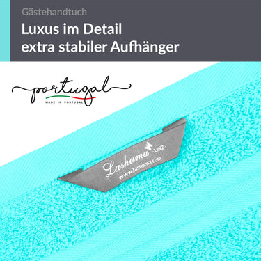 Gästehandtuch 30x50 cm 4er Set  Türkis