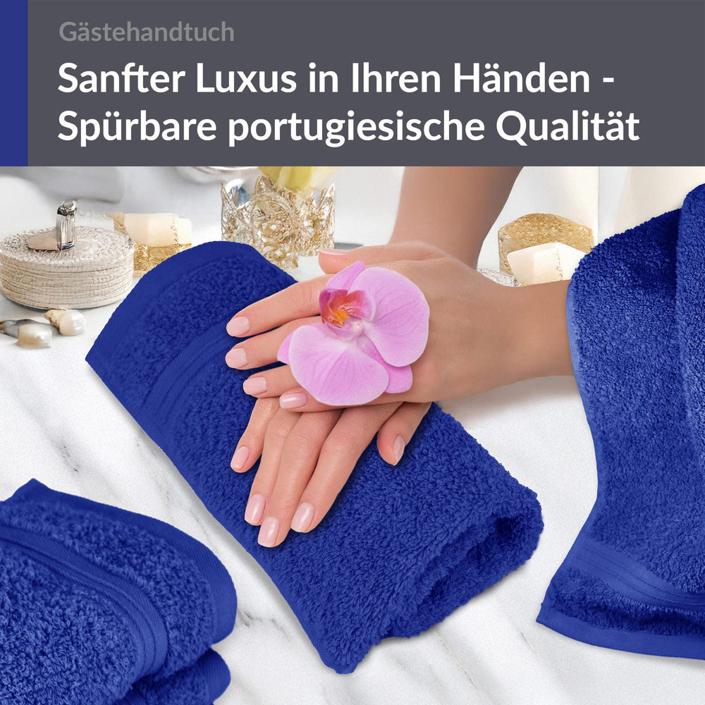 Gästehandtuch 30x50 cm 4er Set  Blau - Königs